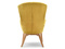 Velourlænestol med gule bøgeben LETA