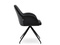 Moderne stol med sort sæde og sorte ben CHIARA