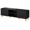 TV bænk sort med gulde ben 150 cm PAFOS