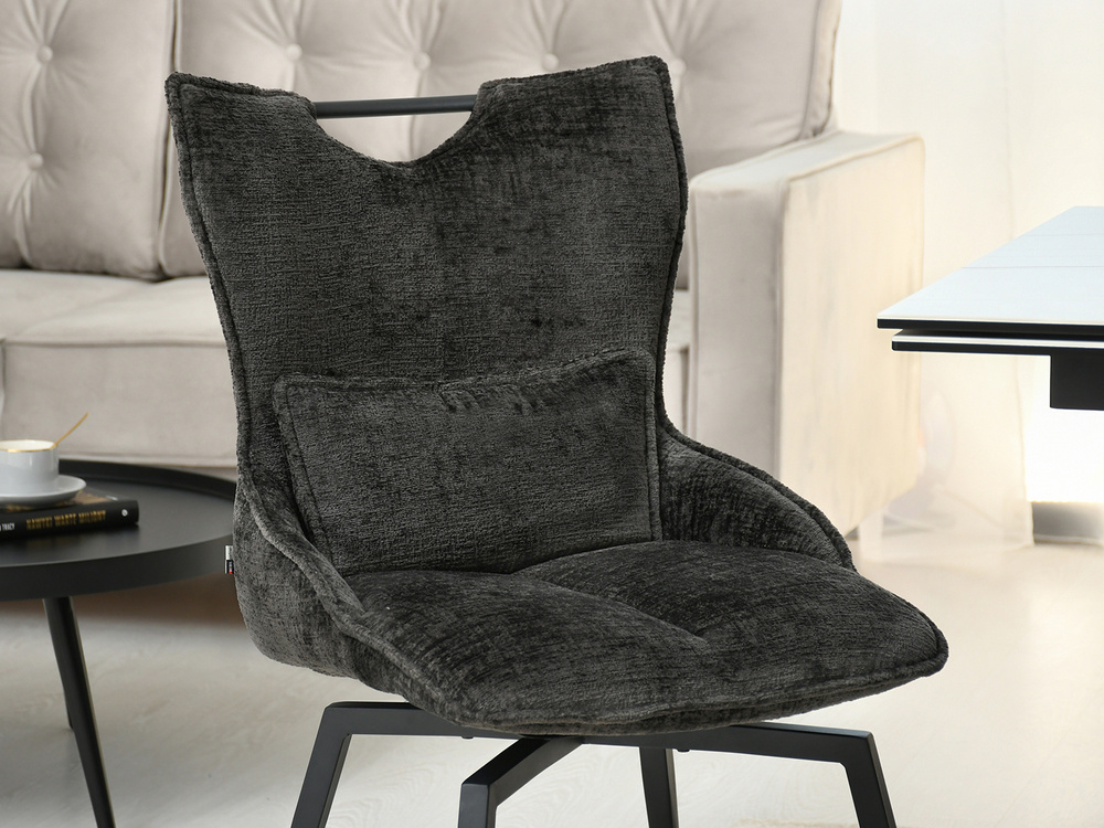 Polstret stol sort ben sort RACHEL