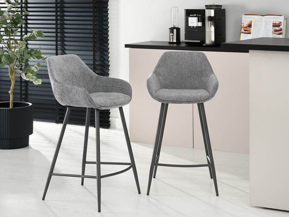 Hocker grå ask sort ben MIGEL