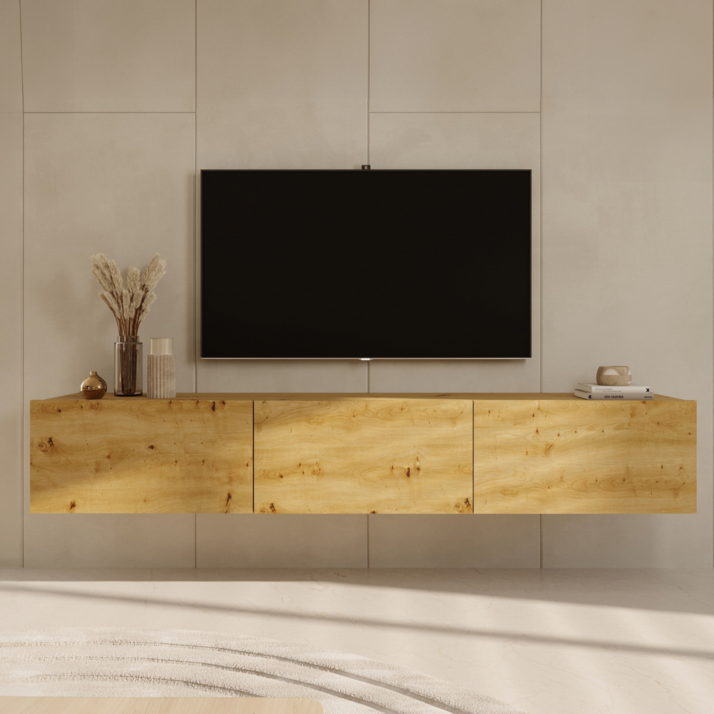 Væghængt tv-bænk 180 cm artisan eg DALLAS