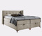 Beige kontinentalseng med opbevaring 120x200 LOTOS