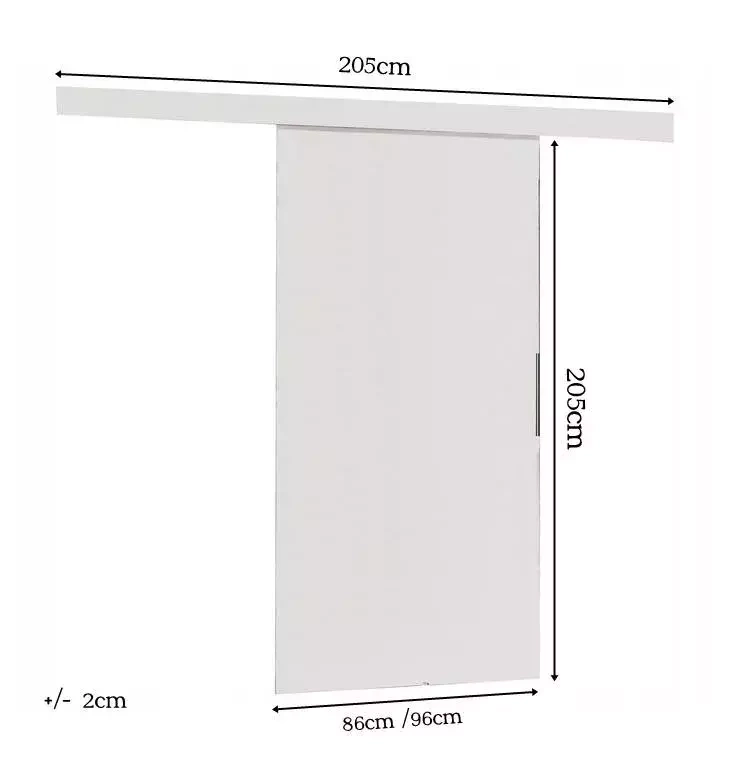 Skydedør Malibu Plus 80 cm sonoma eg
