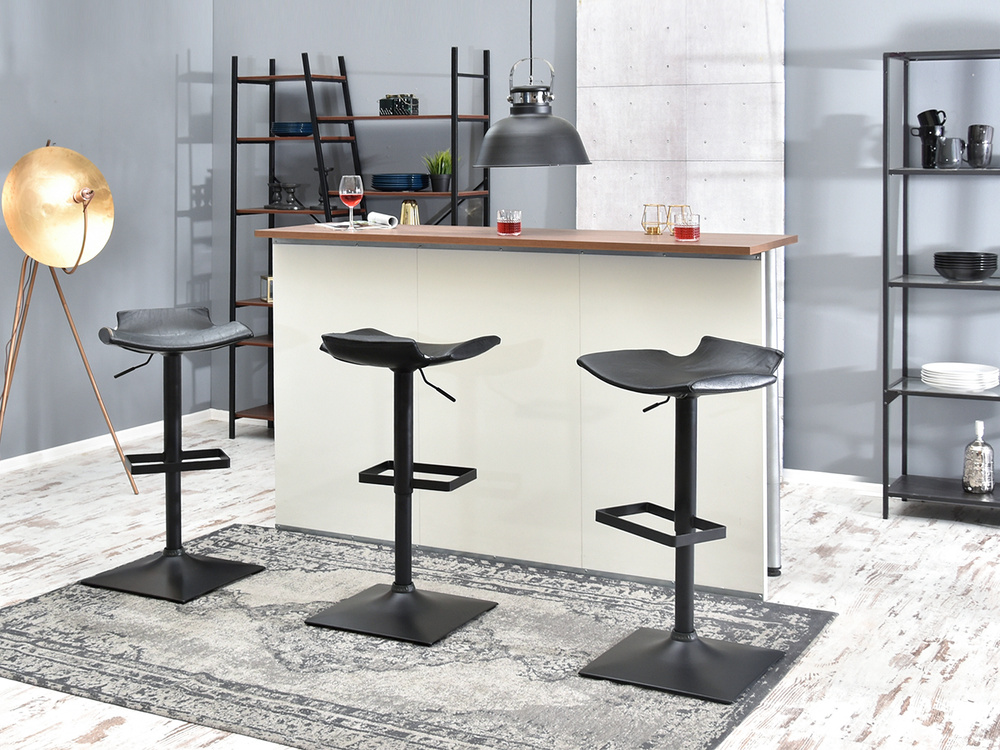 Hocker sort, sorte ben, drejelig, justerbar BENGER