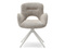 Beige drejestol med armlæn og grå ben MILET