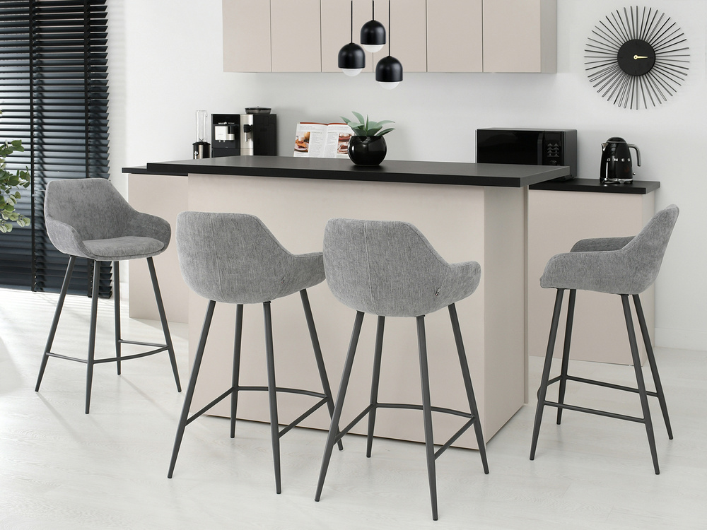 Hocker grå ask sort ben MIGEL