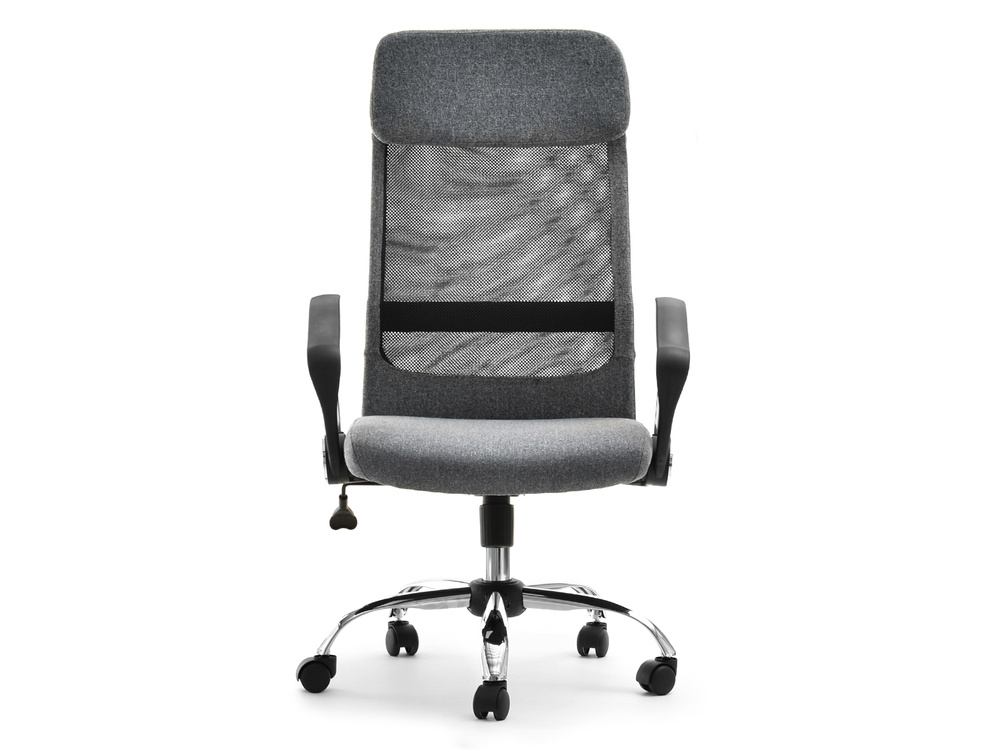 Kontorlænestol med grå kromben KOBE