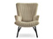 Velourlænestol med sandfarvede ben LANZA