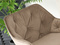 Beige velour hocker sorte ben LUCENA