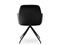 Moderne stol med sort sæde og sorte ben CHIARA
