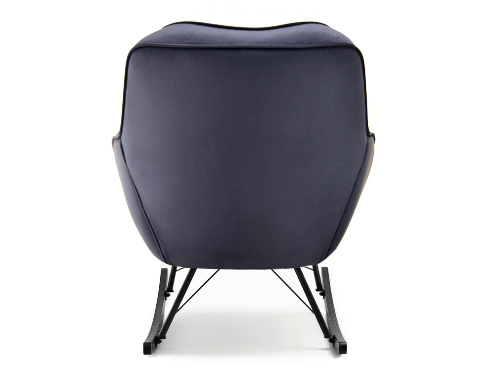 Velour-lænestol med grafit-sorte ben COCO