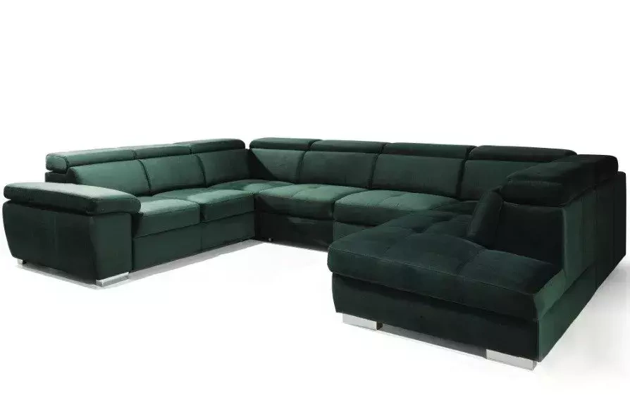 U sofa Rosso mørkegrøn venstre 350x225x78 cm
