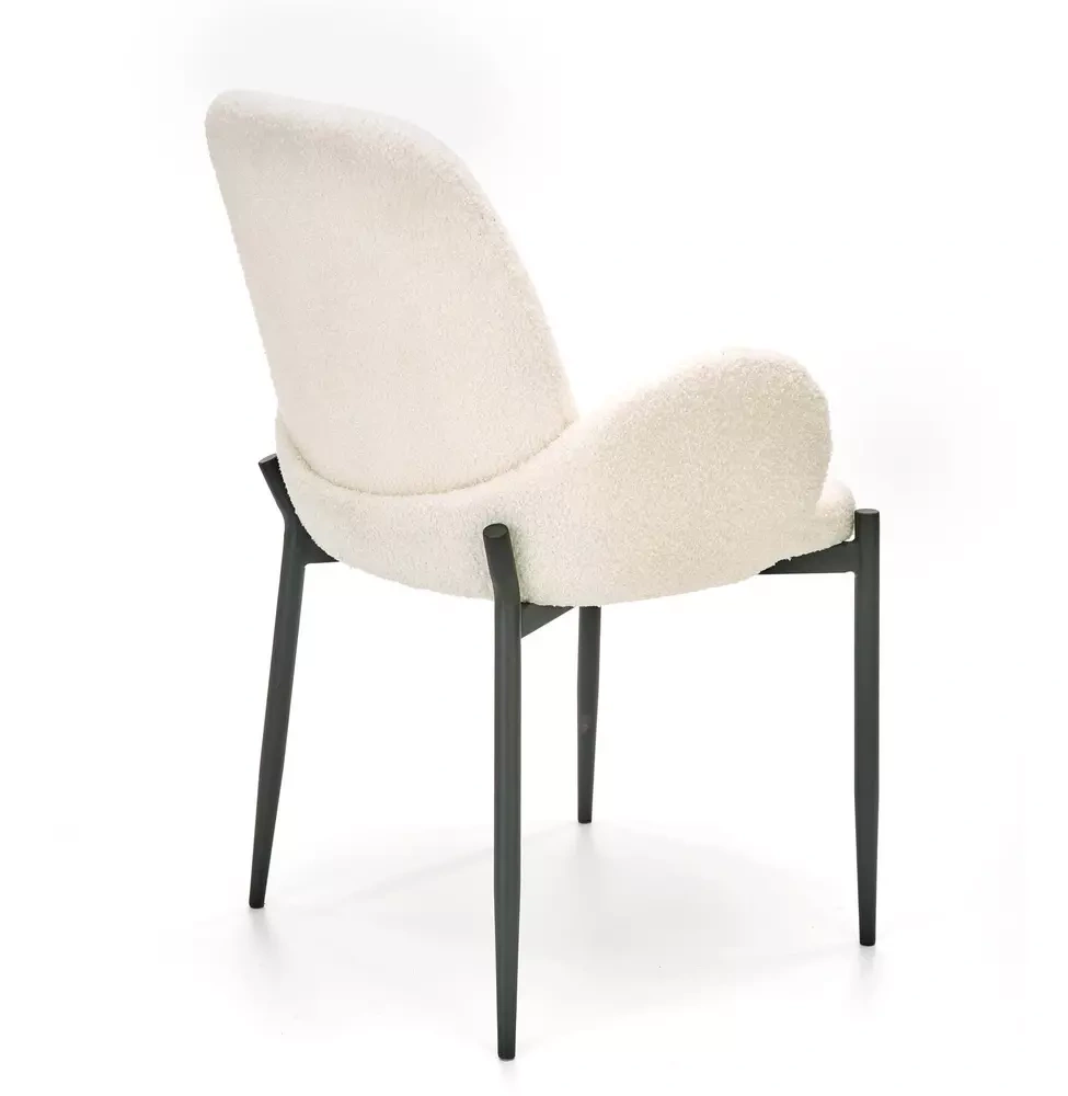 Beige spisestuestol med armlæn K477