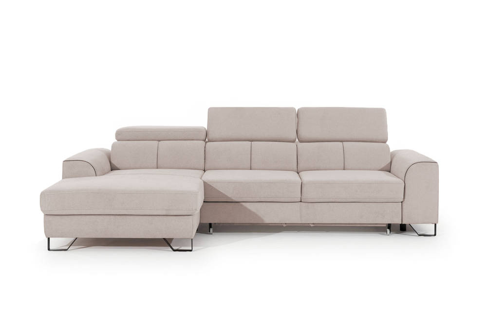 Hjørnesofa med beholder beige ASTI MINI