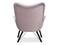 Lilla velourlænestol med sorte ben DALTON