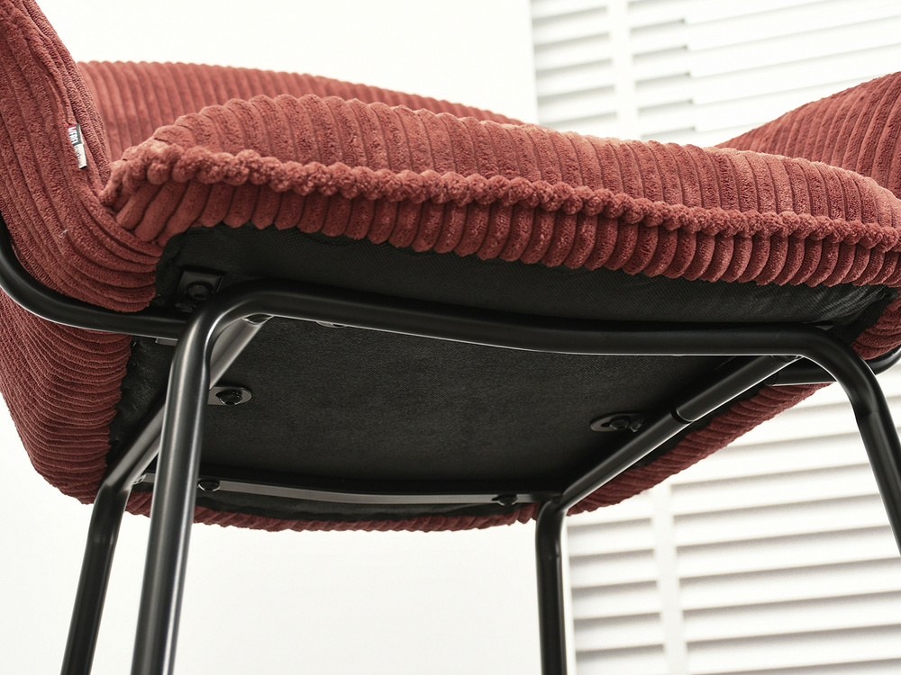 Kobberstol med sorte ben VIVIEN