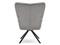 Kontorlænestol grå med sorte ben KIRA