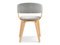 Boucle-stol med ben af grå eg ROBIN