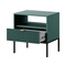 Grønt sengebord med sorte ben VOLARE