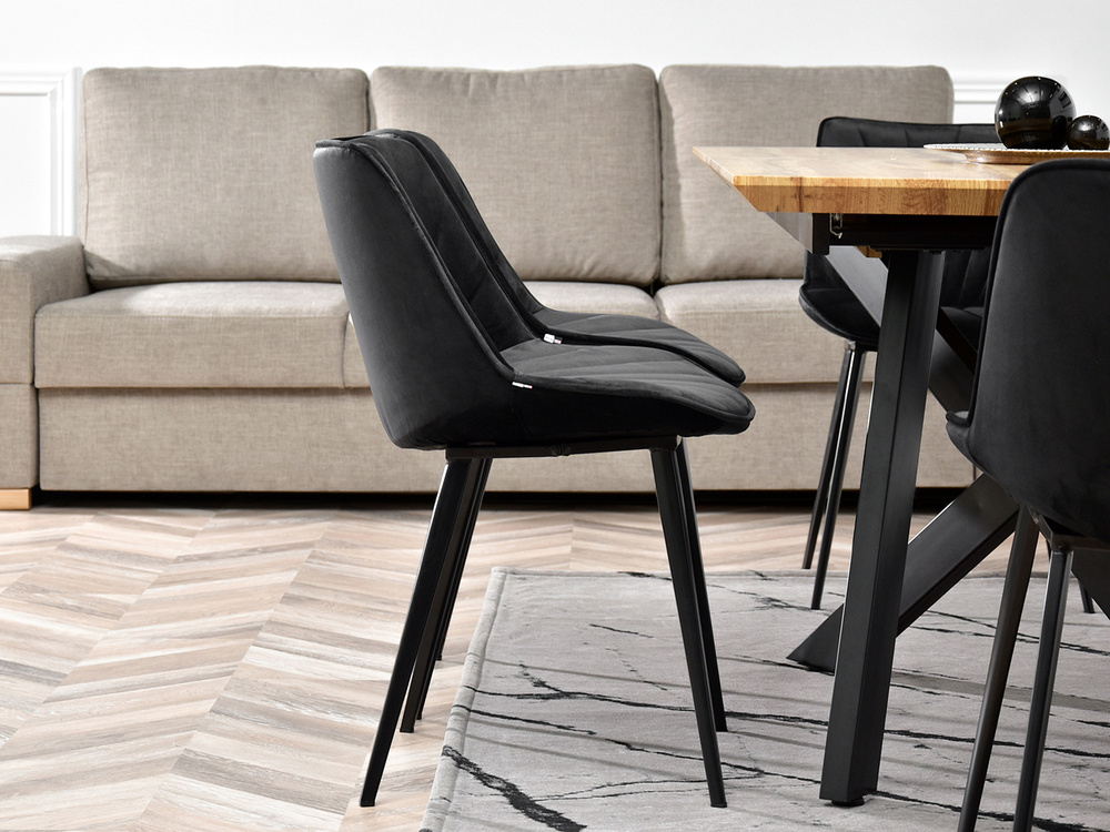 Velourstol sort/sorte ben EVITA