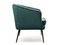 Velourlænestol med grønne, sorte ben ESTEL