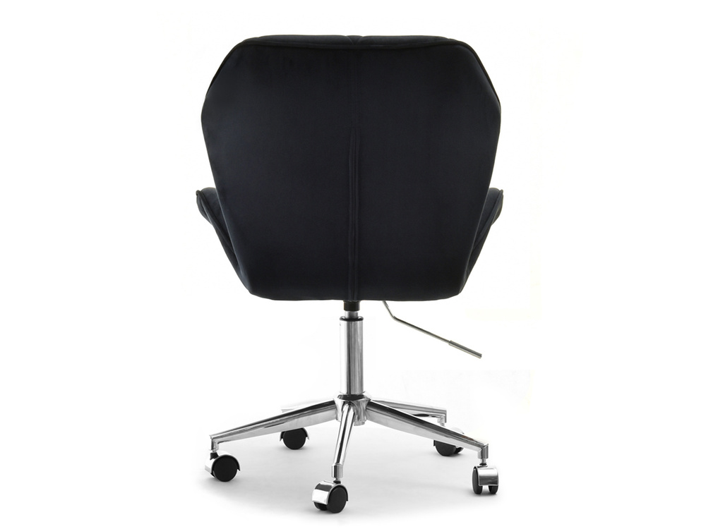 Velour-lænestol med sorte kromben VELO-MOVE