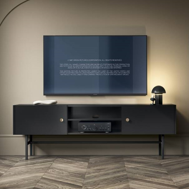 Sort TV bænk 155 cm SPELLO