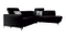 Velour hjørnesofa sort højre Marozzo
