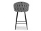 Grå sort bar hocker sort ben PEONIA