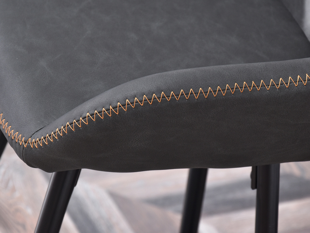 Graphite hocker sort ben økologisk læder GRAPHITE HOCKER