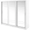 3 dørs garderobeskab med spejl hvid ARTI 02 4