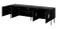 Elegant sort TV bænk 200 cm 4 døre PALAZZO