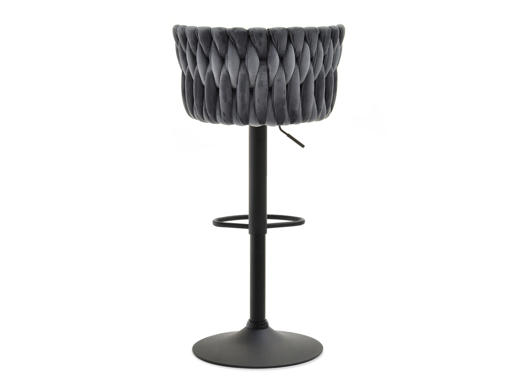 Grafit/mørkegrå velour hocker, sorte ben ASTER