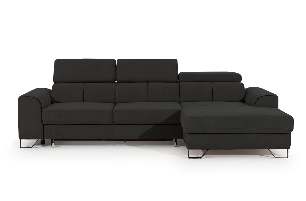 Hjørnesofa med beholder sort ASTI MINI