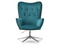 Lænestol i turkis velour med TRINI-ben i krom