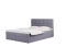 Grå kontinentalseng med opbevaring 120x200 Megan