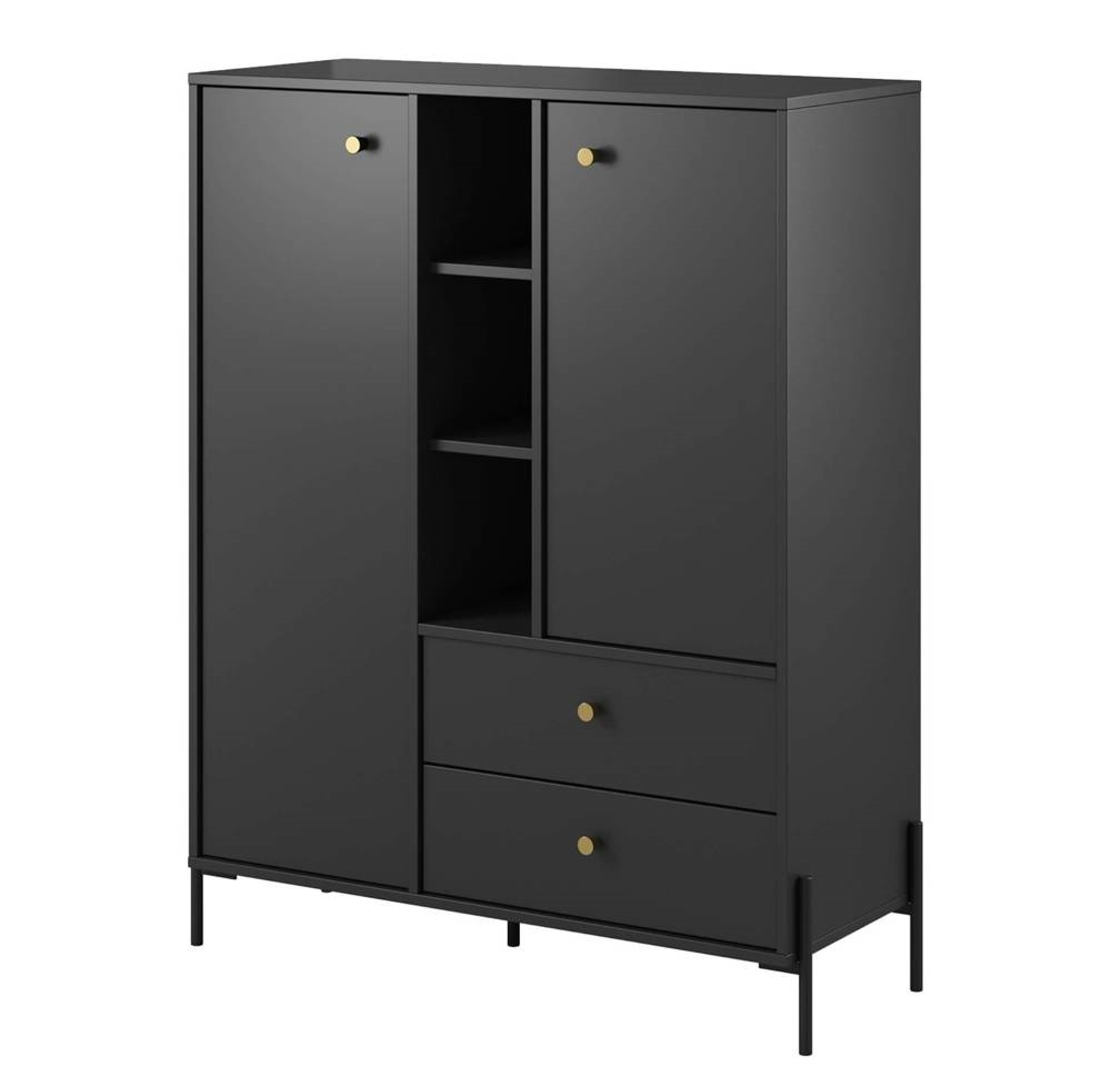 Høj kommode 100 cm antracit NOTTE