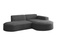 Lille sofa med afrundede kanter grafit højre PARMA MINI
