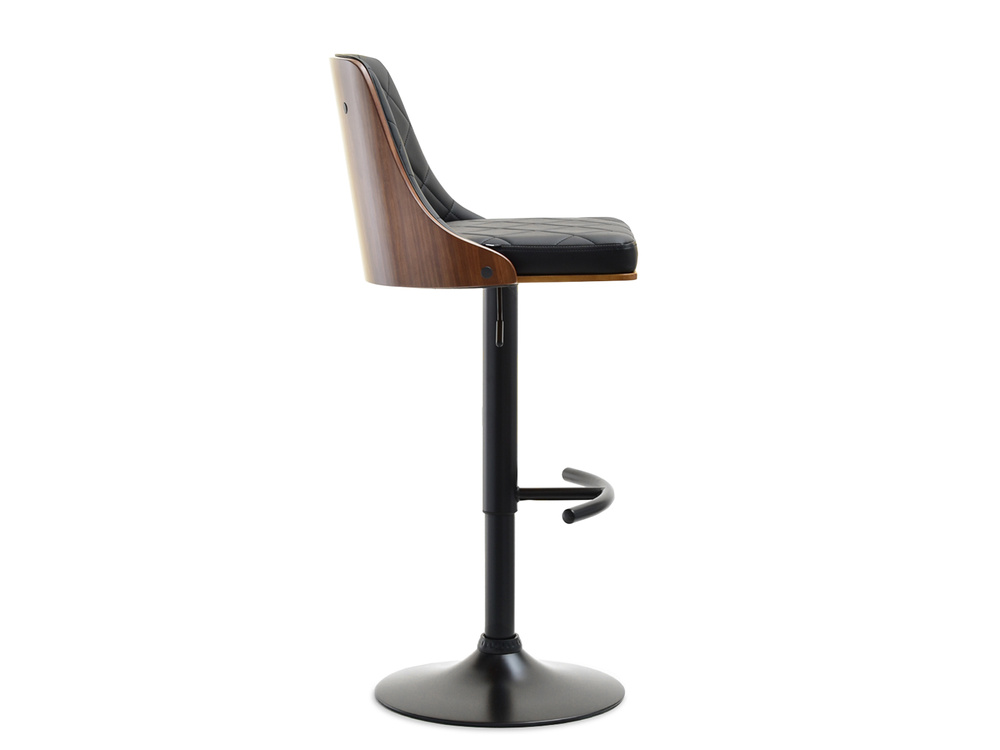 Hocker i valnød med sorte ben HOCKER i valnød