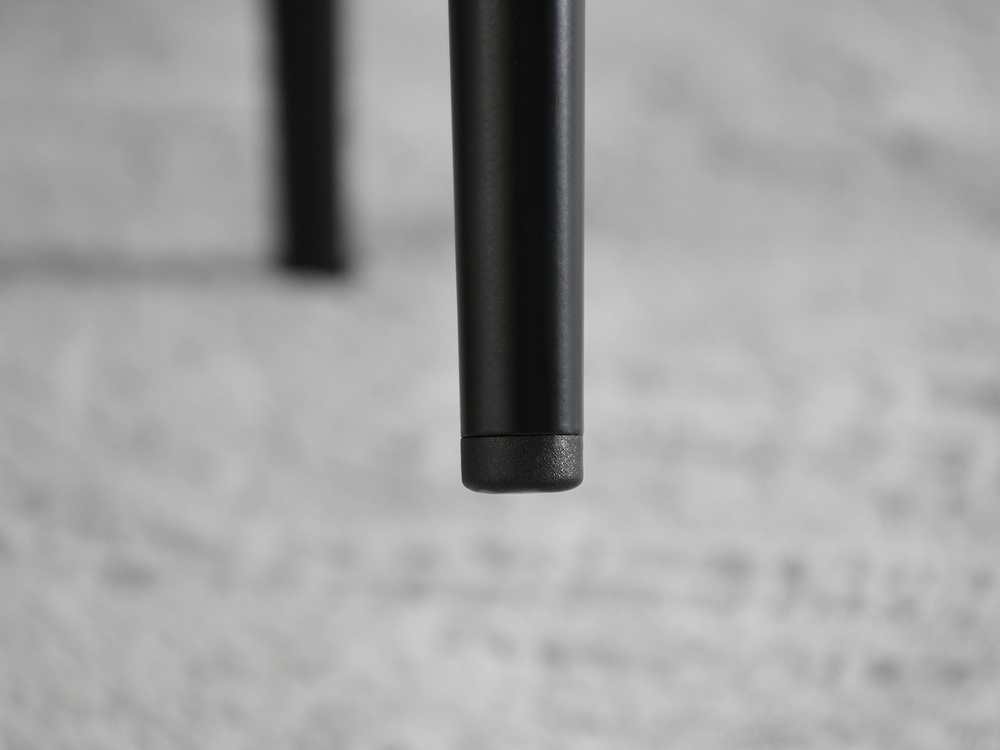 Sort/kakifarvet moderne stol med sorte ben MALIA