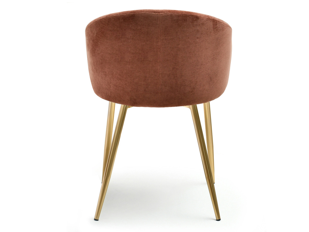 CLARA designerstol med ben i kobber og guld