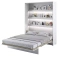 Skabsseng 160x200 med bogreoler hvid højglans Bed Concept BC-12 