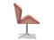 Velourlænestol pudderrosa kromben VELO-STATIC