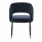 Velour spisestuestol mørk blå TED
