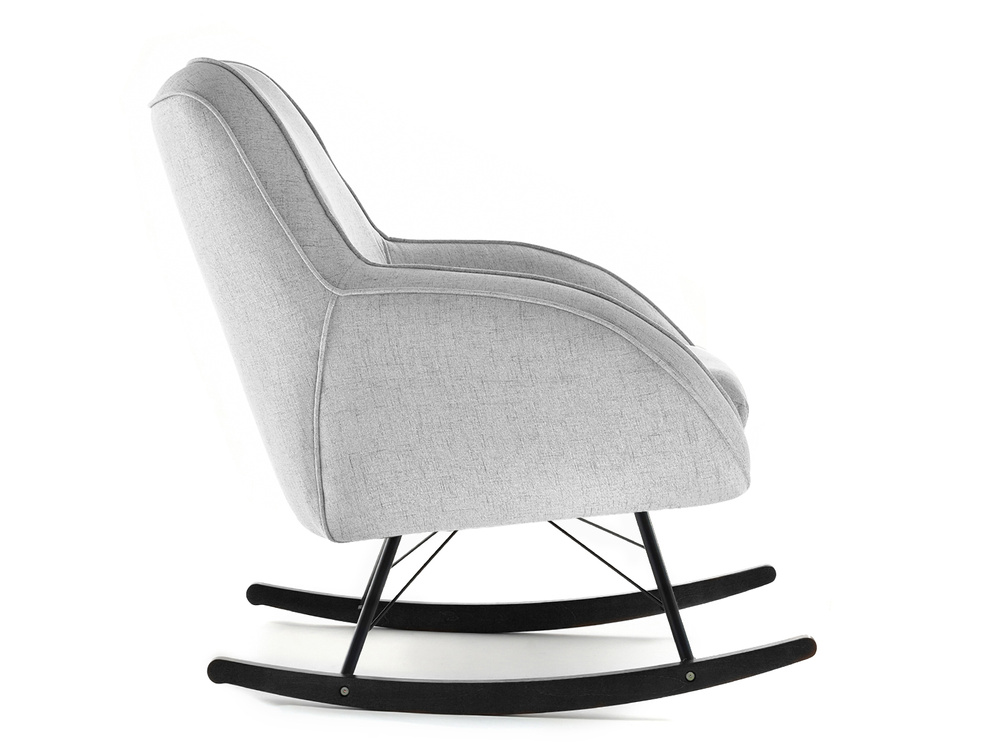 Moderne lænestol med grå, sorte ben COCO