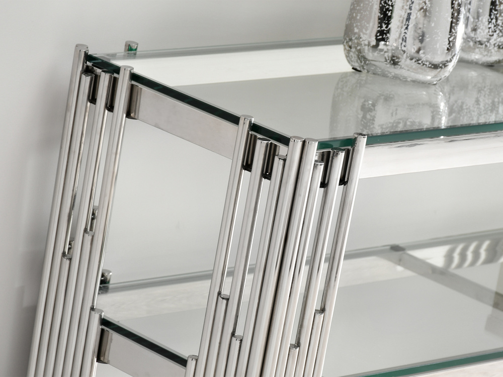 New York-konsol, glas, kromramme BARBADOS