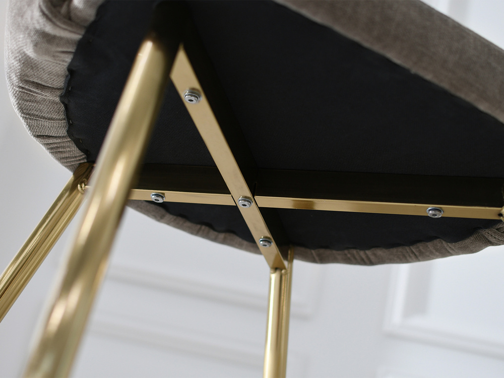 CLARA designerstol med ben i sandguld