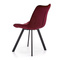 Velour spisestuestol vinrød K332