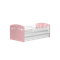 Børneseng med skuffe 80x140 JULIETTA hvid/ lyserød JULIETTA